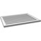Ekena Millwork Vertical Surface Mount PVC Gable Vent: Functional, w/ 2"W x 1-1/2"P Brickmould Frame, 32"W x 24"H GVPVE32X2402SF - alternate 3